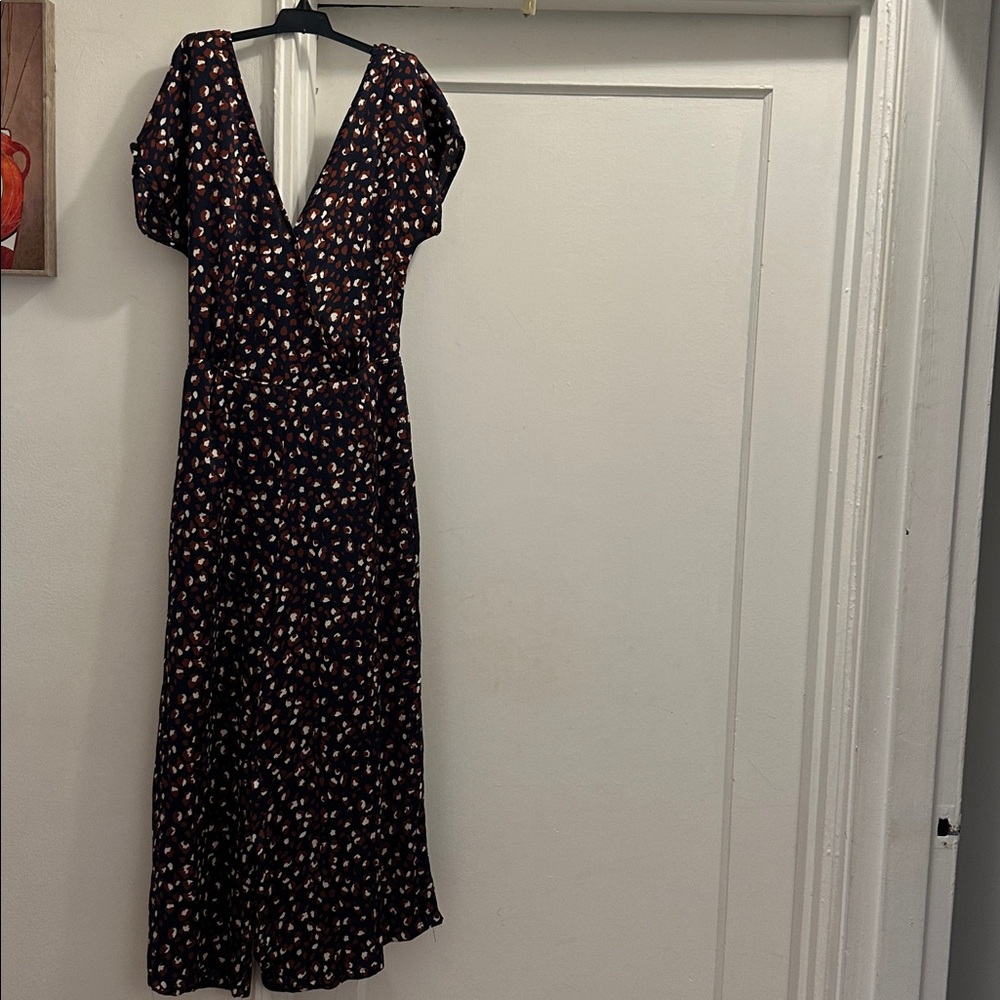 Bishop + Young Navy  and Brown Floral Jumpsuit